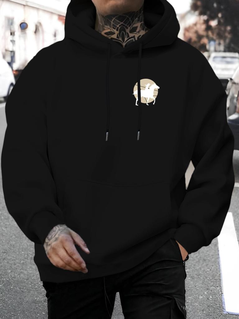 2026 Music Festival Summer New Arrival Unisex Casual Versatile Style Fashion Hoodie with Print. The Sweatshirt Features a Printed Design of a Knight