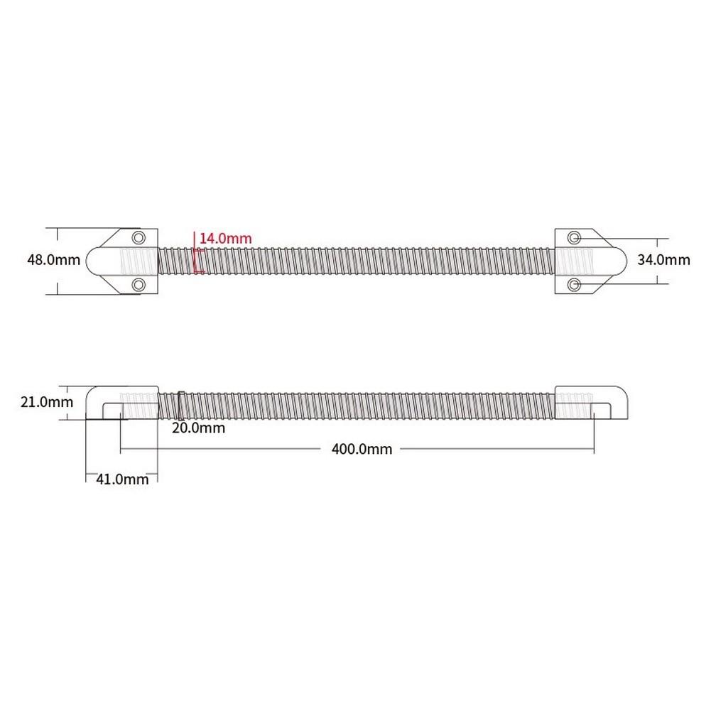 Protezione per Cavo in Acciaio Inossidabile, Tubo Flessibile di Grande Diametro Interno da 14 cm per Sistemi di Controllo Accessi, Gestione Cavi Argentata da 40 cm