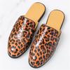 Fahsion Men Leopard Pattern Rock Half Slippers Shoes Male Slip On Casual Mules Moccasins Breathable Penny Loafer Zapatos Hombre