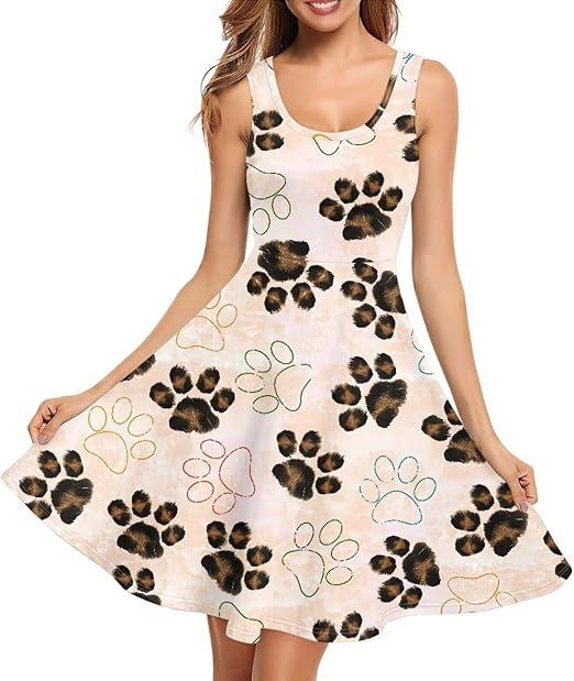 Summer Dress Casual Sleeveless Vest Cotton Skating Vest Short Medium and Long Dress