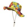 Cute Yellow Duck Cartoon Bucket Hat For Men Women - Summer Uv Protection Fishing Cap With Adjustable Chin Strap, Retro 80S 90S S