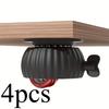 4-Piece Set of Lockable Rotating Casters with Self-Adhesive Mirror Metal, 360° Silent Rotation, High Load-Bearing Capacity