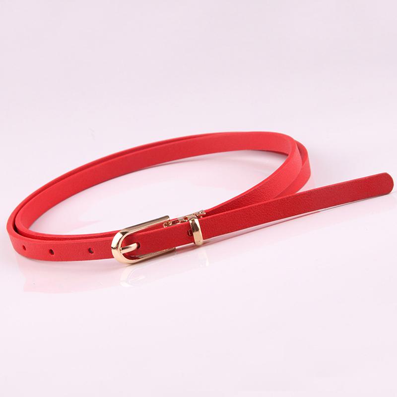 1Pc Solid Color Ladies Skirt Skinny Leather Thin Women Fashion Dress Waist Belt