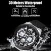 Men Watch Sport Chronograph Quartz Mens Watches Rubber Strap Green Blue Waterproof Wristwatch Relogio Masculino