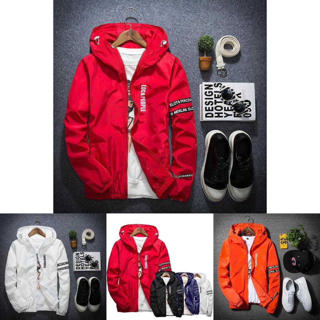 Premium Quality Men's Casual Hooded Coat Slim Fit Jacket Stylish Windbreaker Hoodie