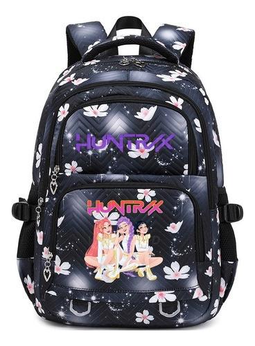 Kpop Demon Hunter Printed Backpack Female Student School Bag Large Capacity Lightweight Casual Backpack Trendy Fashion