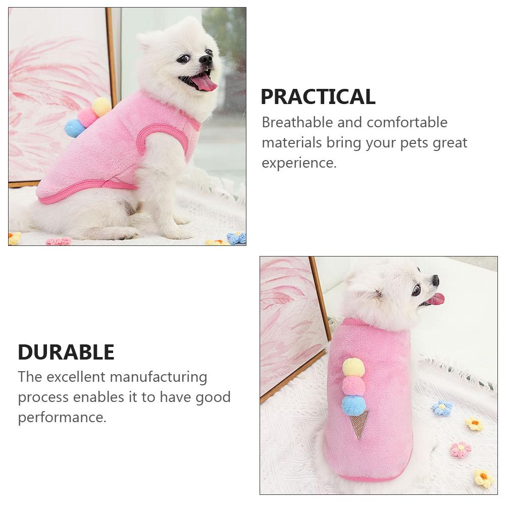 1Pcs Warm Pet Vest for Dogs Adorable Winter Dog Clothes Breathable Comfortable Puppy Garment Fashionable Design Ideal for Daily
