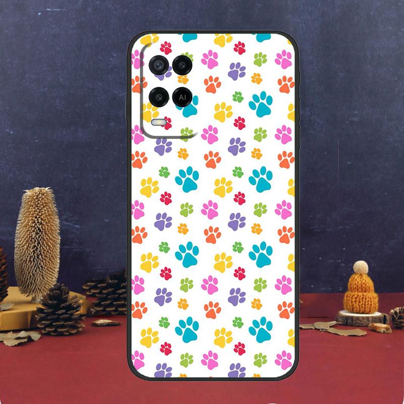 Cat Dog Paws Case For Oppo A5 Pro A6 A15 A18 A38 A58 A78 A98 A54 A74 A94 A17 A57 A80 A60 A40 A16 A76 A96