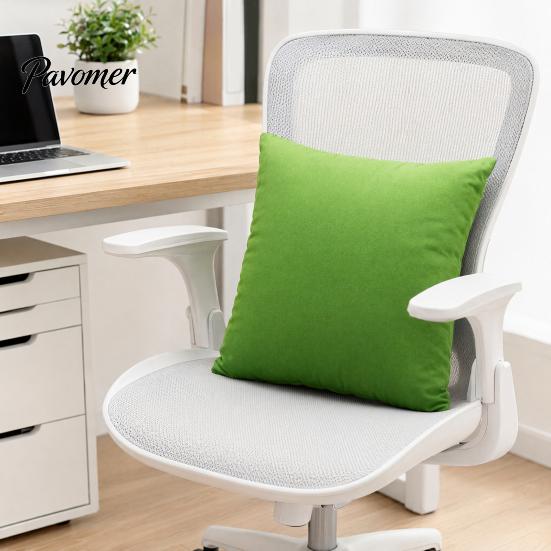 High-density Velvet Pillow Cover Solid Color Cover, Soft Plush Throw Case, 17.7x17.7 Inch Pillowcase Smooth Cushion for Sofa, Bed, Office, Cozy