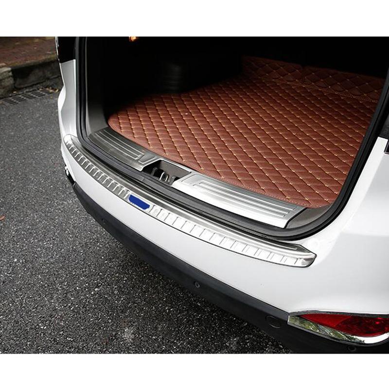 Steel External Rear Bumper Trim Cover For Hyundai IX35 2010 2011 2012 2013 2014 2015 2016 2017 Threshold Strip Pedal Accessories
