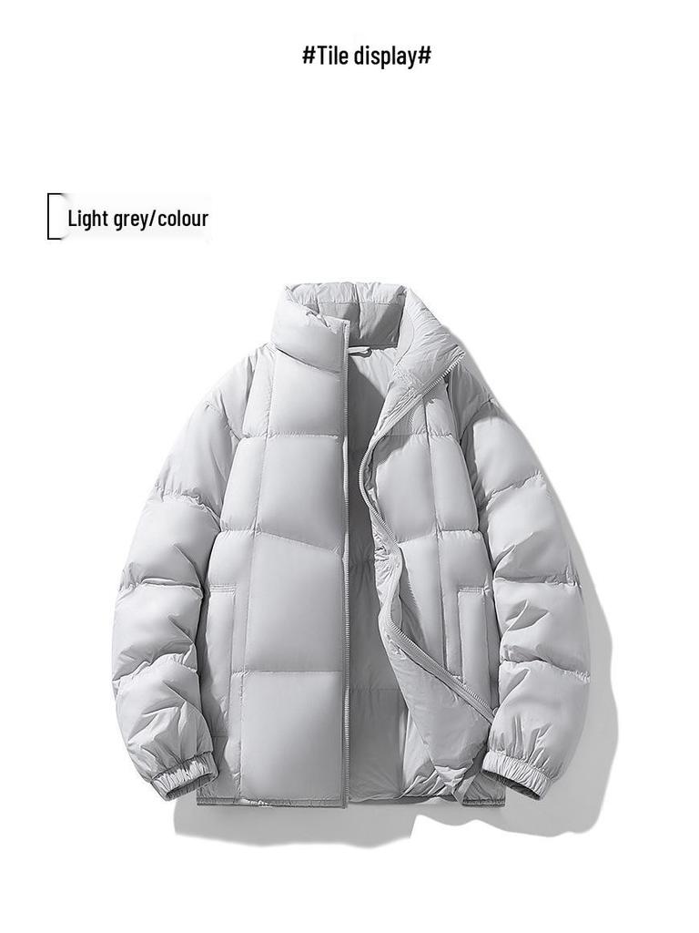 Doudoune Tendance Homme Grande Taille à Col Montant - Nouvelle Mode Hivernale Vêtements d'Extérieur