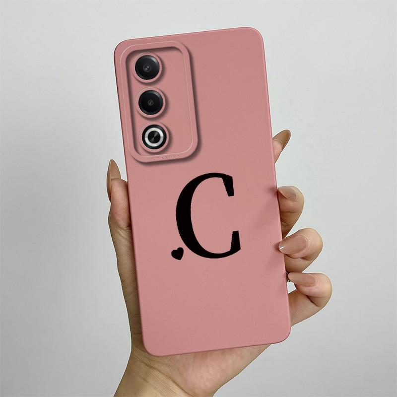 For Oppo A80 5G Case OppoA80 CPH2639 Cover Cute Letters Square Silicone Phone Case For Oppo A3 Pro 5G A3Pro CPH2665 Soft Fundas