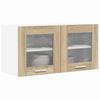 Wall Cabinet Sonoma Oak and White 80 x 31 x 40 cm