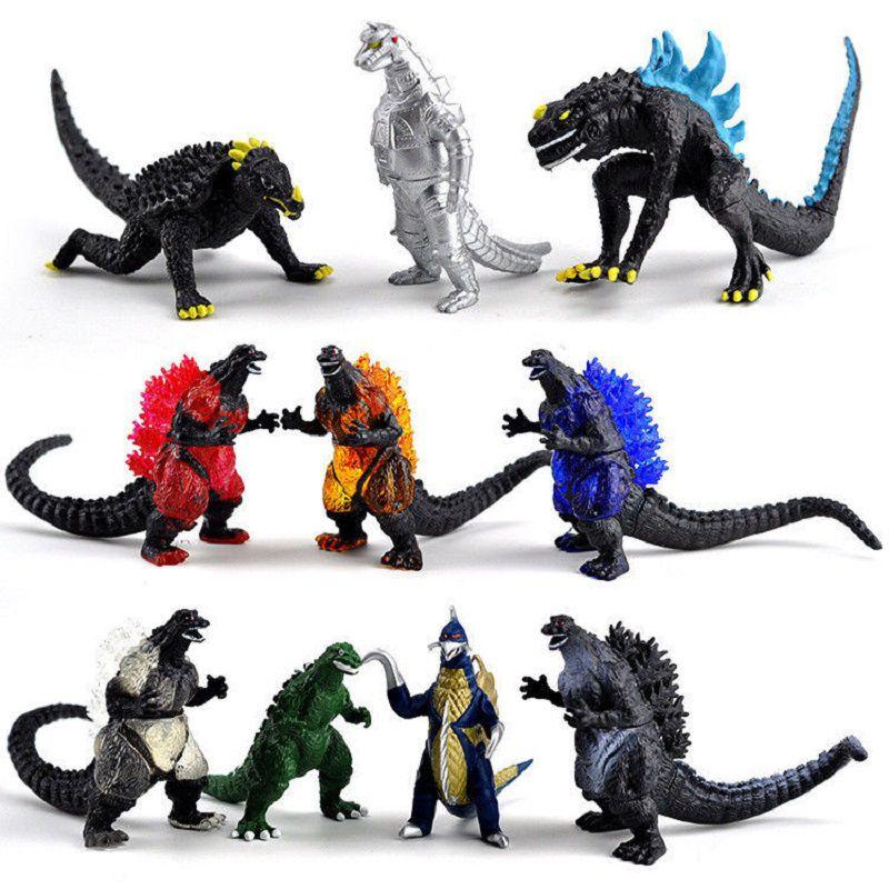 Premium Quality Godzilla Monsters Mechagodzilla Trendmaster Gigan Anguirus Action Toy Figures Set