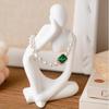 3pcs Lightweight Resin Figurine 5in Abstract Sculpture Creative Art Collectible  Home Decor