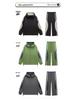 Men's Autumn Color Block Striped Windbreaker & Waterproof Hiking Pants Set