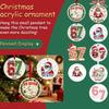 Acrylic Christmas Ornaments, Fun Number Tidbit Ornaments, Pendants