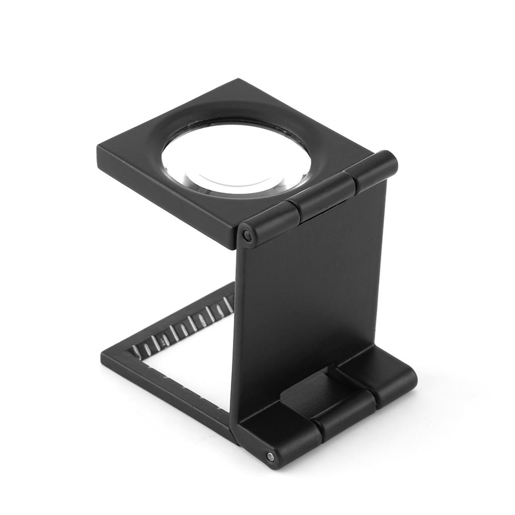 10x28mm Three Folding 10X Magnifier Zinc Alloy Magnifier Magnifying Glass with Scale