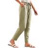 Women's Cropped Pants Stralght Pants With Pockets Lightweight Caual Loose  Trousers