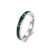 2026 European and American Jewelry Plated 18k Gold Emerald Square Diamond Ring Women's Fashion High Sense Light Luxury Temperament Tail Ring