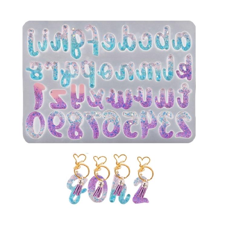 Silicone Mold Numbers Letter Resin Mould Pendant Epoxy Casting Mold Jewelry Tool