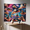 Cats On Pizza Slice Background Cloth Hanging Cloth Bedroom Bedside Decorative Wall Cloth Rental Dormitory Tapestry