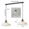 LED Vintage Glass Pendant Light Green Hanging Lamps Living Room Decor Luminaire Hall Bedroom Dining Room Chandelier Ceiling Lamp