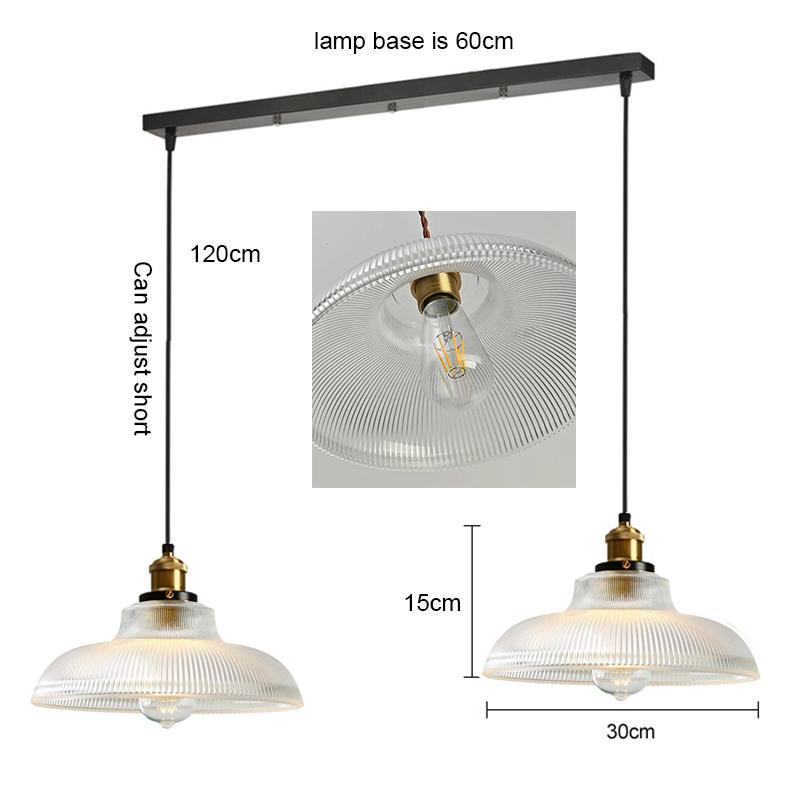 LED Vintage Glass Pendant Light Green Hanging Lamps Living Room Decor Luminaire Hall Bedroom Dining Room Chandelier Ceiling Lamp
