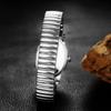 Silver Watch with Accordion Stylish Analog One Size Fits Stainless Steel Quartz Fashion Accessory Perfect Gift for Day Women's Strap, Waterproof