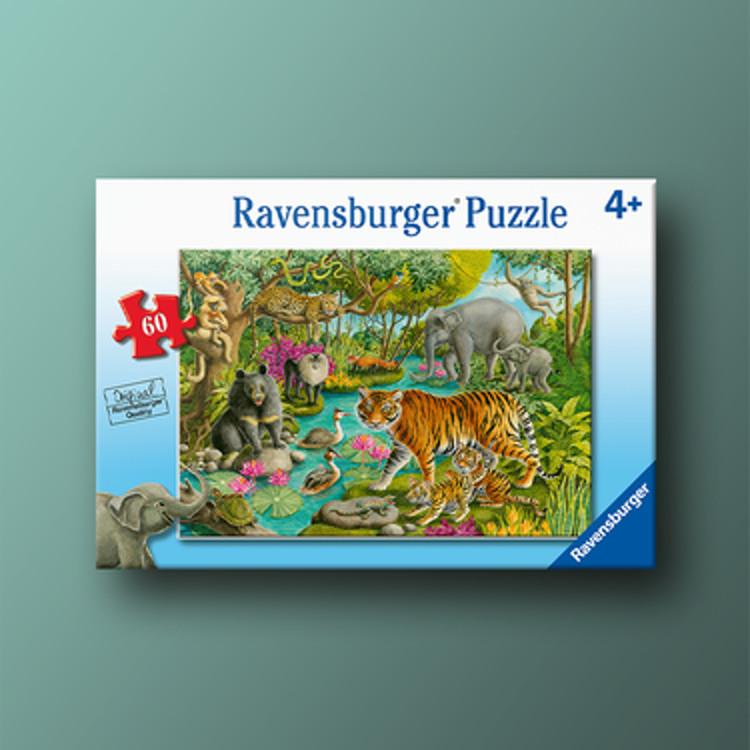 

Indian Forest 60-Piece Ravensburger IV Puzzle, popular Korean board game