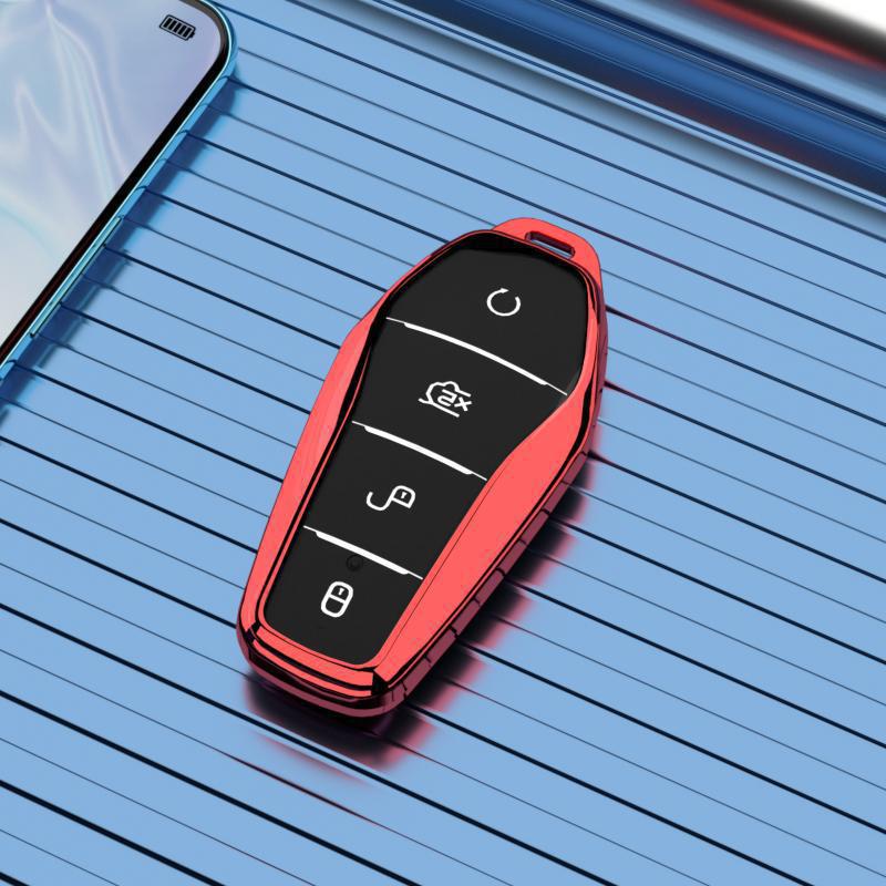 BYD Qin EV Key Cover: Full-Coverage Shell with Buckle Chain for 450 Version, New Energy Vehicles, Unisex.