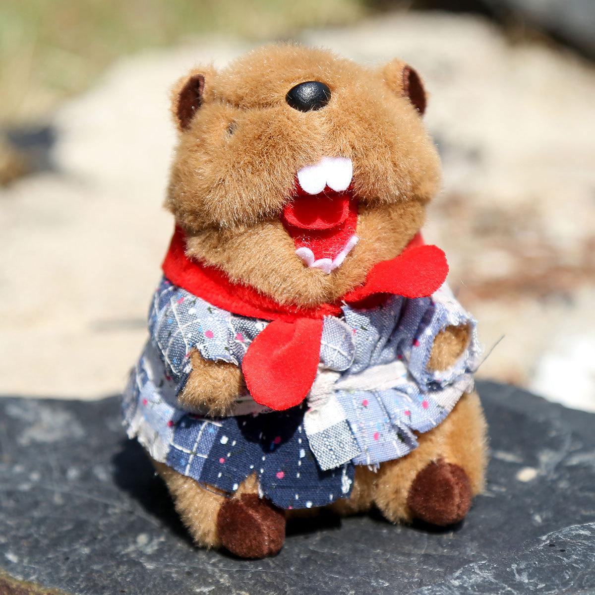 

Dressing Groundhog Pendant Keychain Doll Accessories Plush Toys Girls Gifts Backpack Pendant Dolls Approx. 11cm/40g
