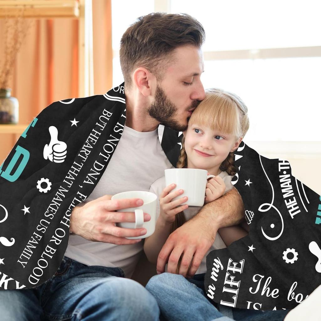 1PC Gift To Dad Thin Blankets for Father's Day Anniversary Birthday Mother's Day for Mom Wife Uncle Grandma Abuela Soft Throw