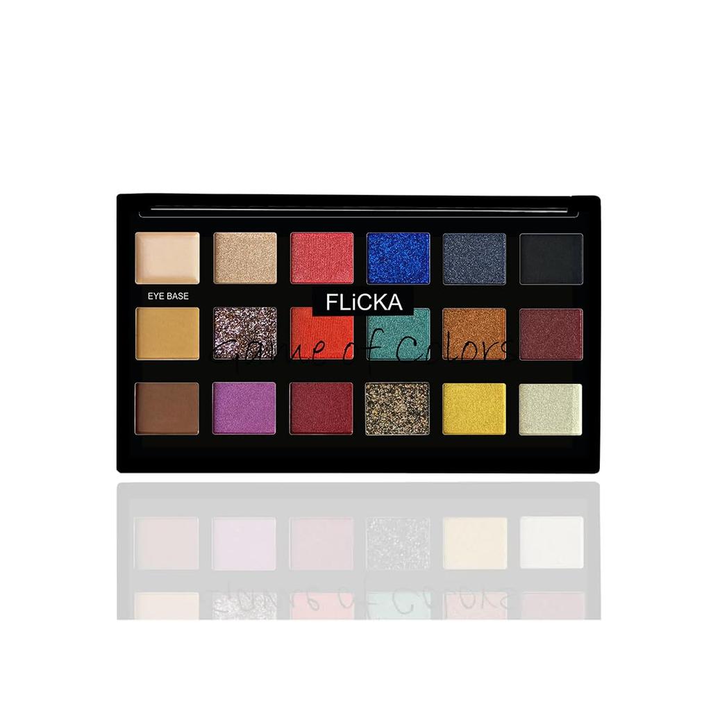 FLiCKA Game Of Colors Makeup Eyeshadow Palette| Matte & Shimmery Finish, Smudge Proof, Crease Proof & Smear Proof| Highly Pigmented & Easy To Blend
