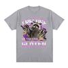 I Refuse To Tolerate Gluten T Shirts Funny Raccoon Meme Graphic Oversized T Shirt Men Women Cotton Casual Short Sleeve T-shirts