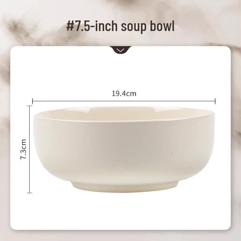 

Cream Style Ceramic Soup Bowl