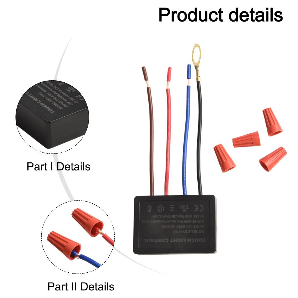 Three Way Touch Light Controller With Dimming Capability For Various Bulb Types Including LEDs And Incandescents At 220V
