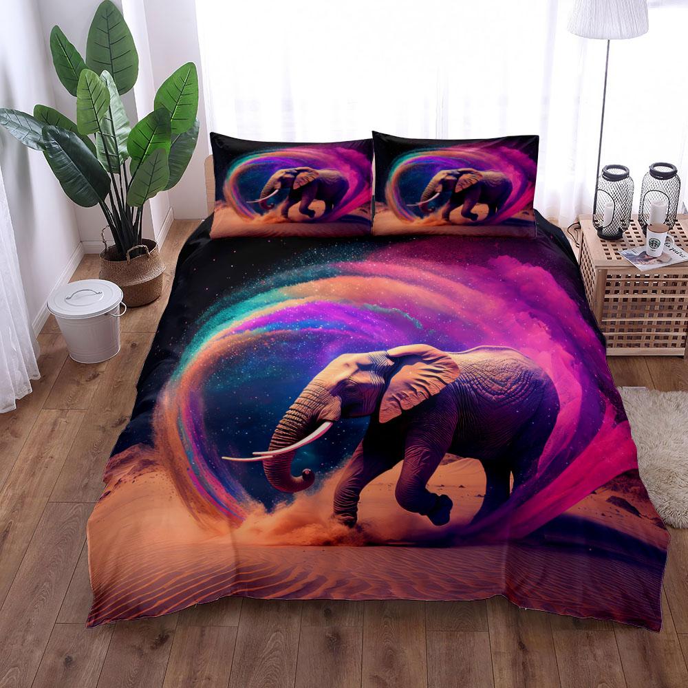 Fotografický slon Ohromující sada povlečení King Queen Double Full Twin Single Size