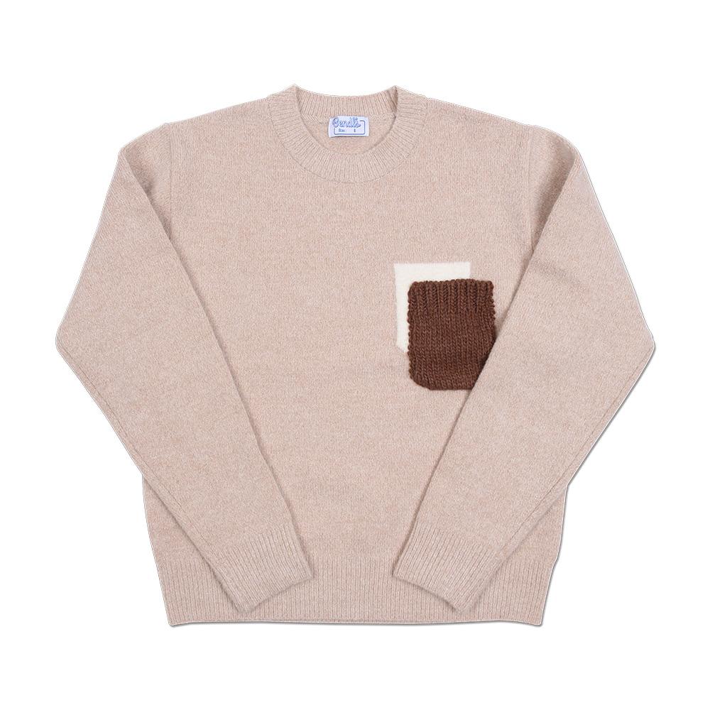Bendles Trompe Pocket Sweater - Beige Beige/L