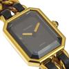 Chanel Premiere M Watches H0001 blackDial Plated Gold/leather Quartz Analog Display Women Used