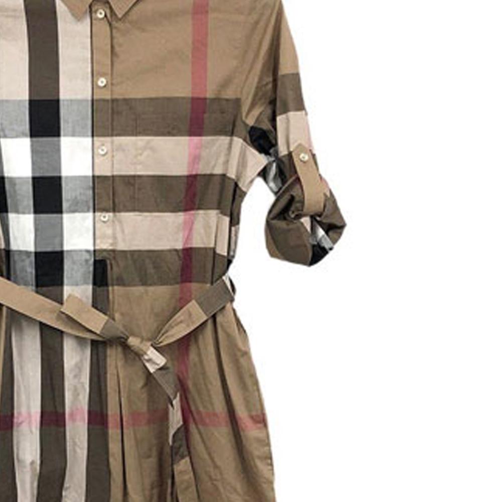 Burberry SS22 Women's Check Dress Brown 80529281