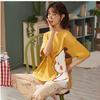 [Yellow Rabbit] Factory Various Short-sleeved Trousers Pajamas Women's Summer Cartoon Cute Spring and Autumn Thin Suit Loungewear