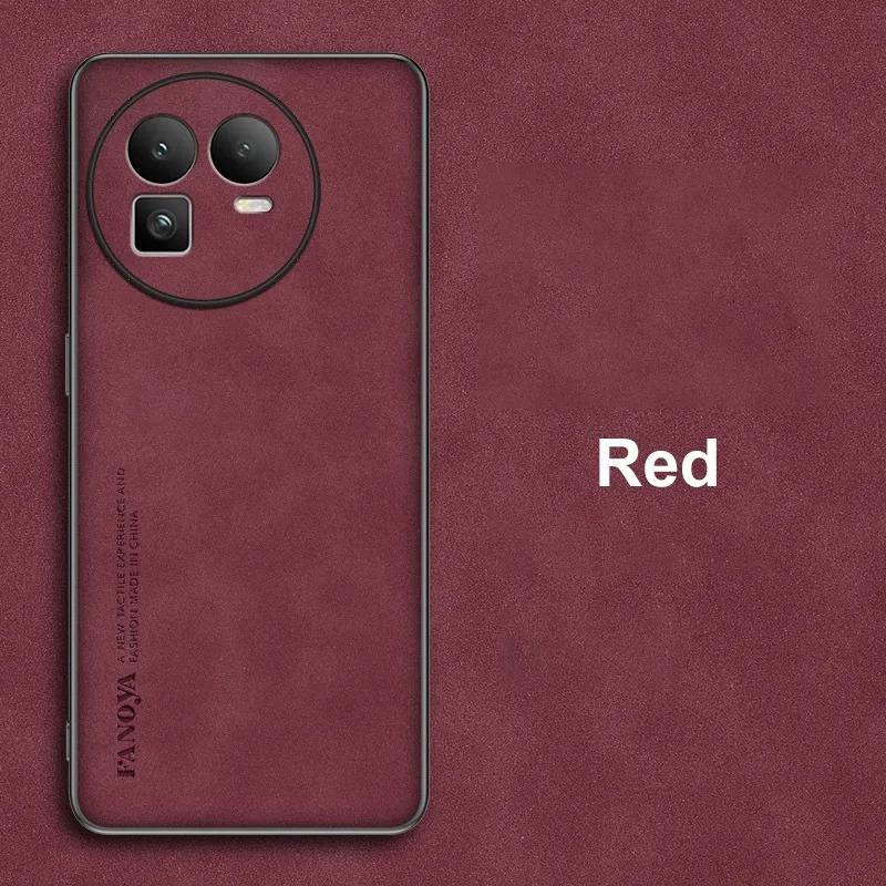 

EUCAGR For Realme GT8 5G Luxury PU Leather Phone Case For Realme GT 8 RealmeGT8 Back Cover Silicone Shockproof Full Protection For Realme GT8 червоний