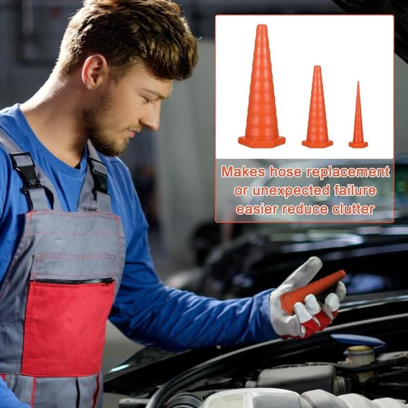 17 Stück Mehrgrößen Gummidichtstopfen Tropfsichere Stopfen Ölbeständige Silikonstopfen für Hydrauliksysteme