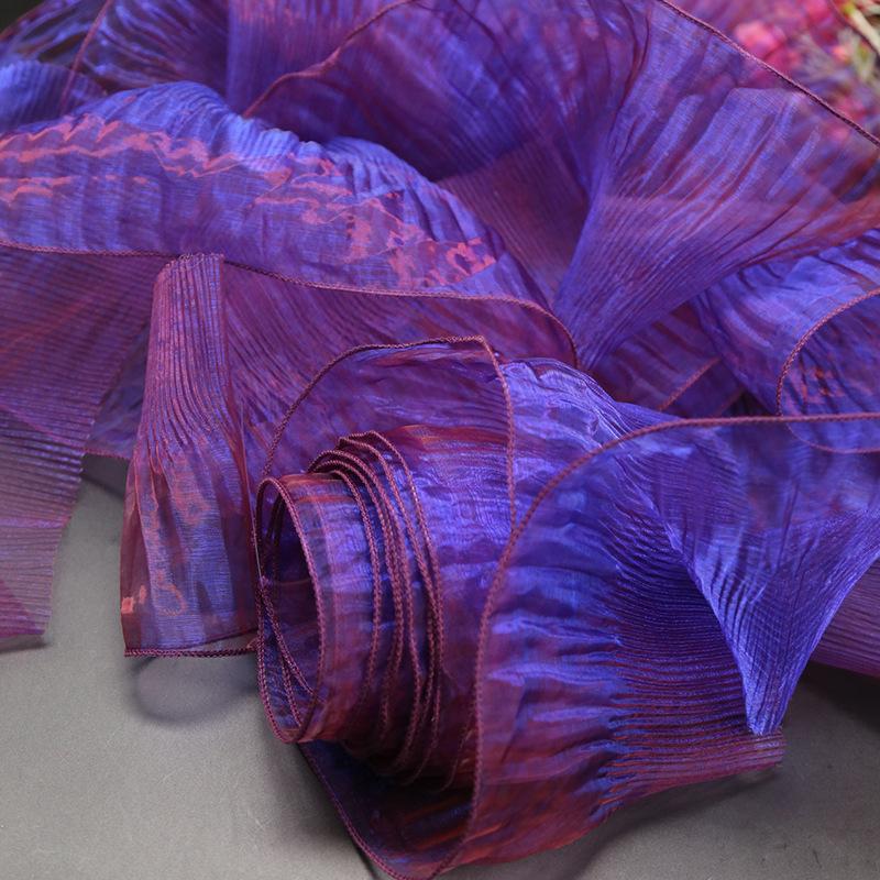 Transparent Pleated Lace Fabric with Large Wave for Wedding Dresses, Evening Gowns, Children's Clothing & DIY Designer Accessories