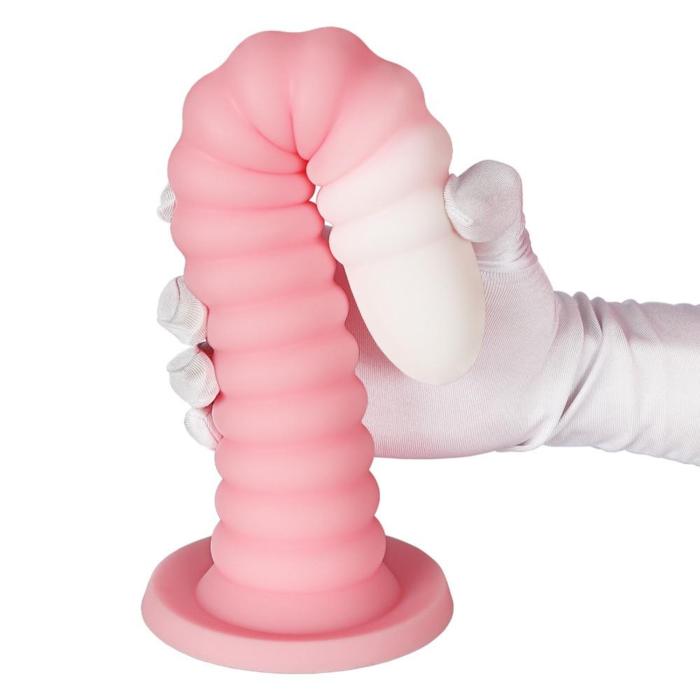 Spiral Silicone Anal Toy Soft Large Pleasure Tool for Men