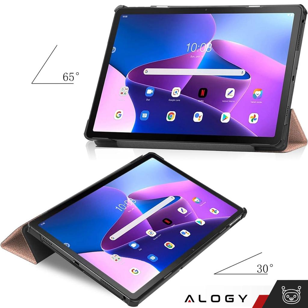 Etui Na Tablet Lenovo Tab M10 Fhd Plus 10.6 3 Gen 3Rd 3Gen 2023 Tb-125Fu / Tb-128Fu Case Book Cover Różowe Złoto