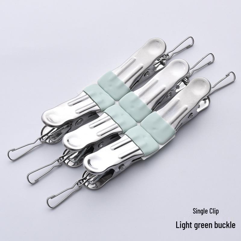 Stainless Steel Rubber-Coated Clips for Clothing & Accessories