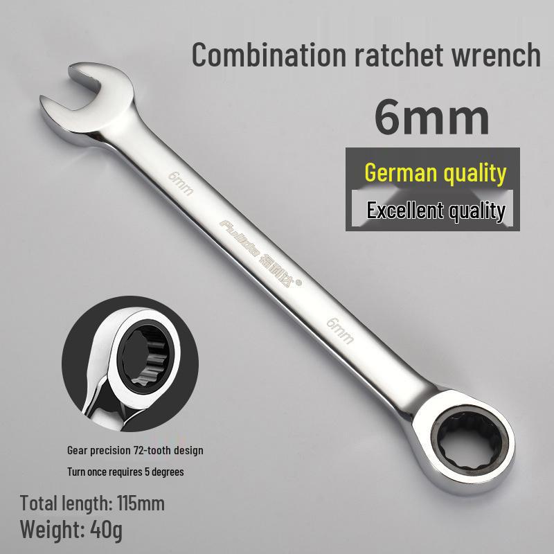 Dual-Purpose Ratchet Wrench Set with Open End and Plum Blossom Gear – Ideal for Auto Repair