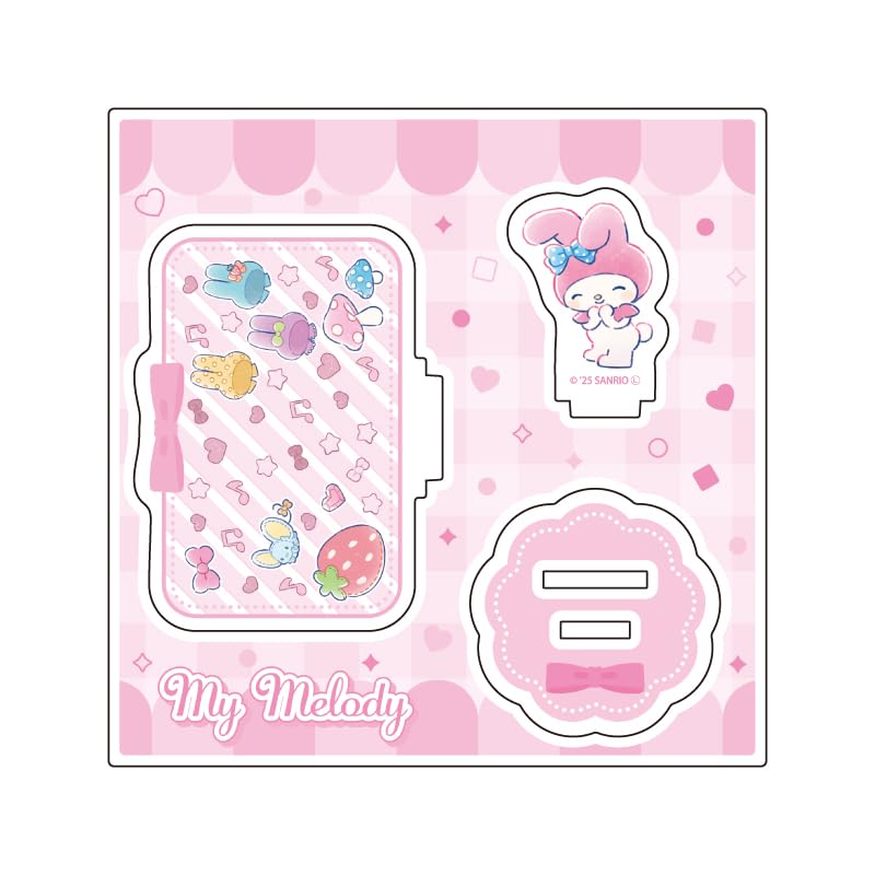 Sanrio Characters 08 My Melody [Graph Art Illustration] Acrylic Stand Plate